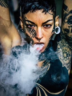 Belle Atrix photographed by Danny Woodstock #DannyWoodstock #WoodstockModels #tattoomodel #tattoophotography #tattooart #fineart