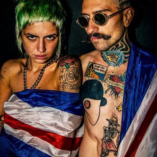 Lola Stone y Lou Christou fotografiados por Danny Woodstock #DannyWoodstock #WoodstockModels #tattoomodel #tattoophotography #tattooart #fineart