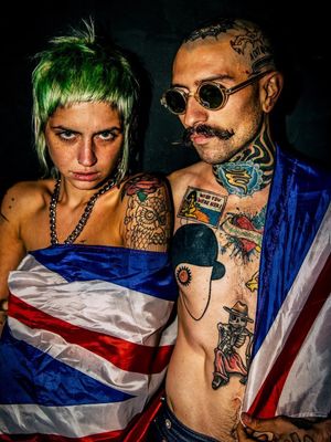 Lola Stone and Lou Christou photographed by Danny Woodstock #DannyWoodstock #WoodstockModels #tattoomodel #tattoophotography #tattooart #fineart
