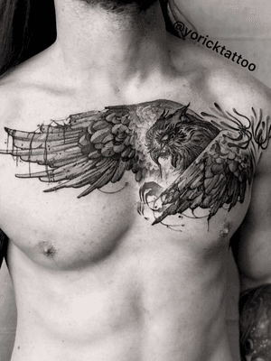 Tag some who loves owls!     Email yoricktattoo@gmail.com for appointment.First session on Ethan’s chest. We spent the whole day listening to tribal, Viking music. What kind of music do you guys want to hear today ? I love making contrast between beauty and darkness in my art.-#owl #owltattoo #chesttattoo #allblackeverything #animals #animaltattoo #boyswithlonghair #dallastattoo #drawing #drawingoftheday #fashionmen #fitnessmodels #freehandtattoo #lifegoals #menwithtattoos