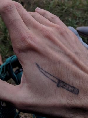 A simple fillet knife stick 'n poke from afriend that did my koi tattoo. 