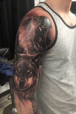 Grizzly bear, and wolf added to my nature sleeve