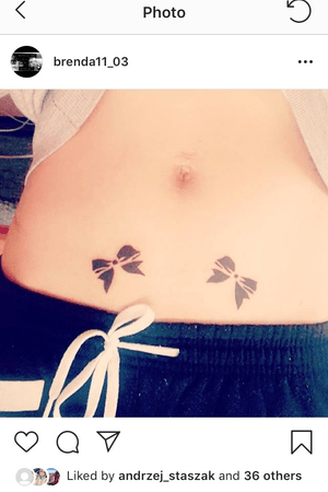 🎀 Bows 🎀 #bow #stomachtattoo 