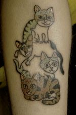 Tatuaje a gusto y diseño del cliente (todos sus gatos). 4x12cm.