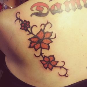 Cover up of a homemade tattoo