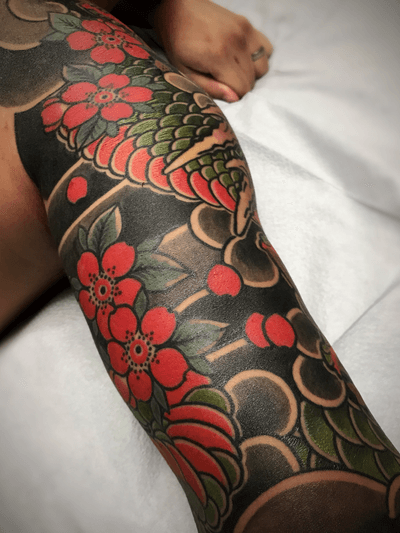 Another angle of this #Dragon #japanesetattoo #tattoo #japanesestyle #sleeve #japanesesleeve