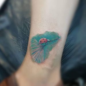 #tattooart #tattooartist #watercolortattoos #watercolortattoo #ladybugtattoo#naturetattoo