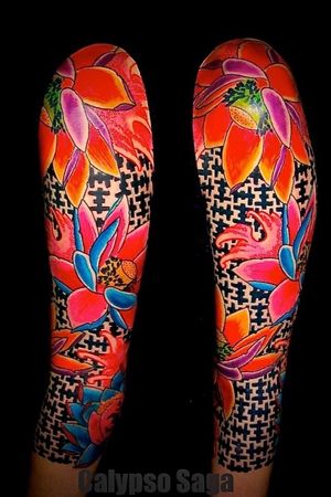 #tattoo #lotusflower #geometric inspired background #calypsosaga #femaletattooartist #londontattooist #tattoolife 