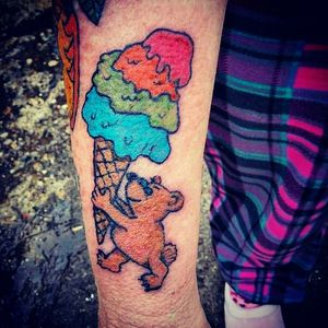 #tattoo #TATTOOTEDDYBEAR #colortattoo #icecreamcone #acidetching33 