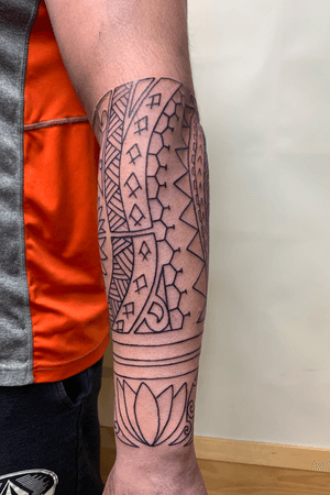 New polynesian tattoo sleeve in progress 