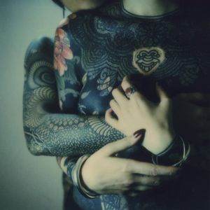 Yuji Yamada and Celine aka inspiredtattooportaits photographed by Noor Datis #NoorDatis #NoorOne #tattoophotography #tattooart #fineart #tattoomodel