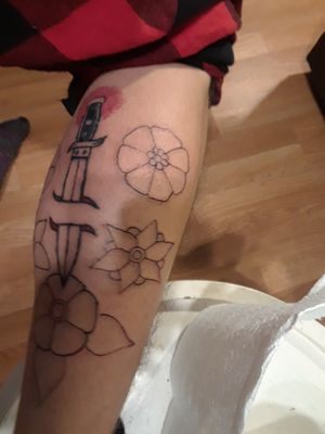 Got some flowers outlined