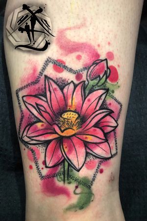 Watercolor Lotus