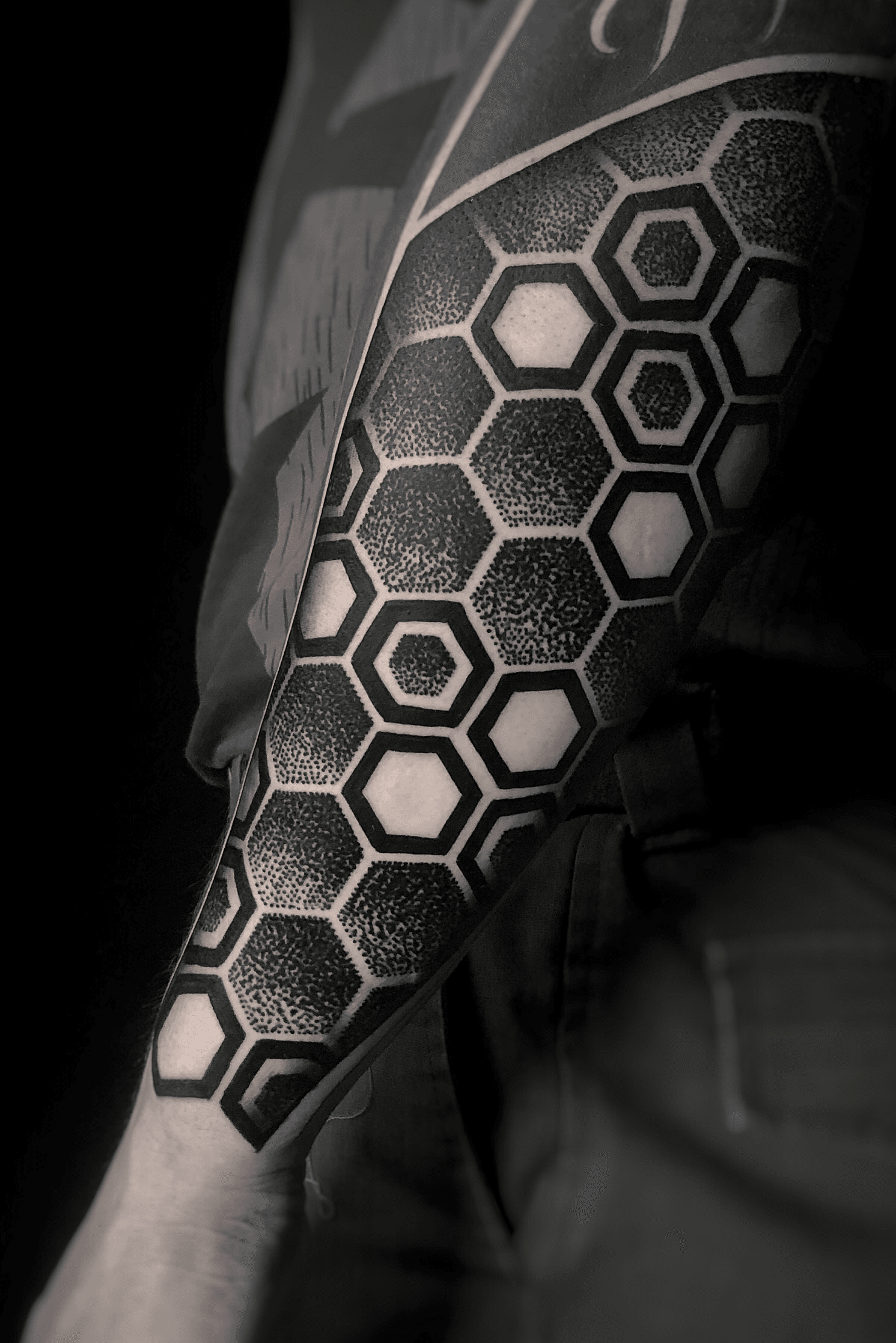 Tattoo Hexagon Pattern Mandala Print Honeycomb Stock Vector Royalty Free  1591786525  Shutterstock