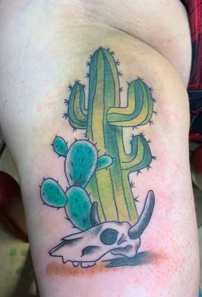 #cactus and #skull inner bicep