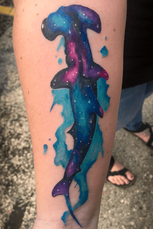 Watercolor Galaxy Hammerhead Shark - MelB
