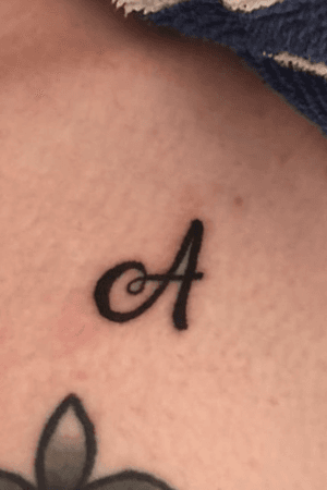 ‘A’ on my collarbone 