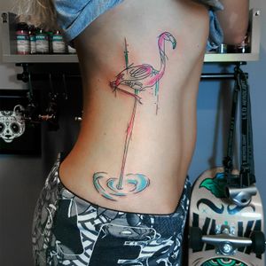 #tattoo #tattooartist #inkedfollowers #inked #linework #linetattoos #simpletattoos #colortattoos #colored #flamingo #animaltattoos #animal #ribtattoos #watercolortattoo #smalltattoos #tattoos #dovme #dailytattoo #art #artist #blacktattooing #btattooing #tattooworkers #tattoolove #tattoosocial #tattoostyle #tattoolovers #tattooed #tatts #tatuagem #tatuage