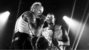 Keith Flint and Maxim of The Prodigy #KeithFlint #TheProdigy #RIP #music #electronica #acidhouse #techno