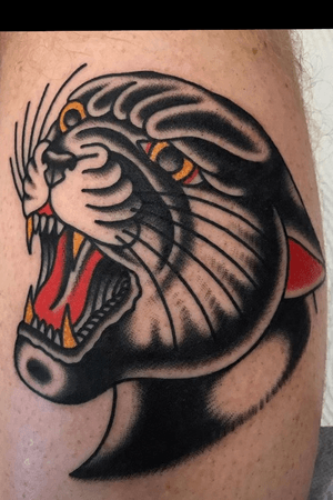 #panthertattoo #traditional #traditionaltattoo #BoldTattoos #bright #traditionaltattoos 