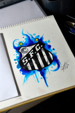 #santos #futebol #soccer #tattoosketch #watercolor #aquarela #thiagopadovani