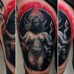Lilith on thigh #demoness #colortattoo