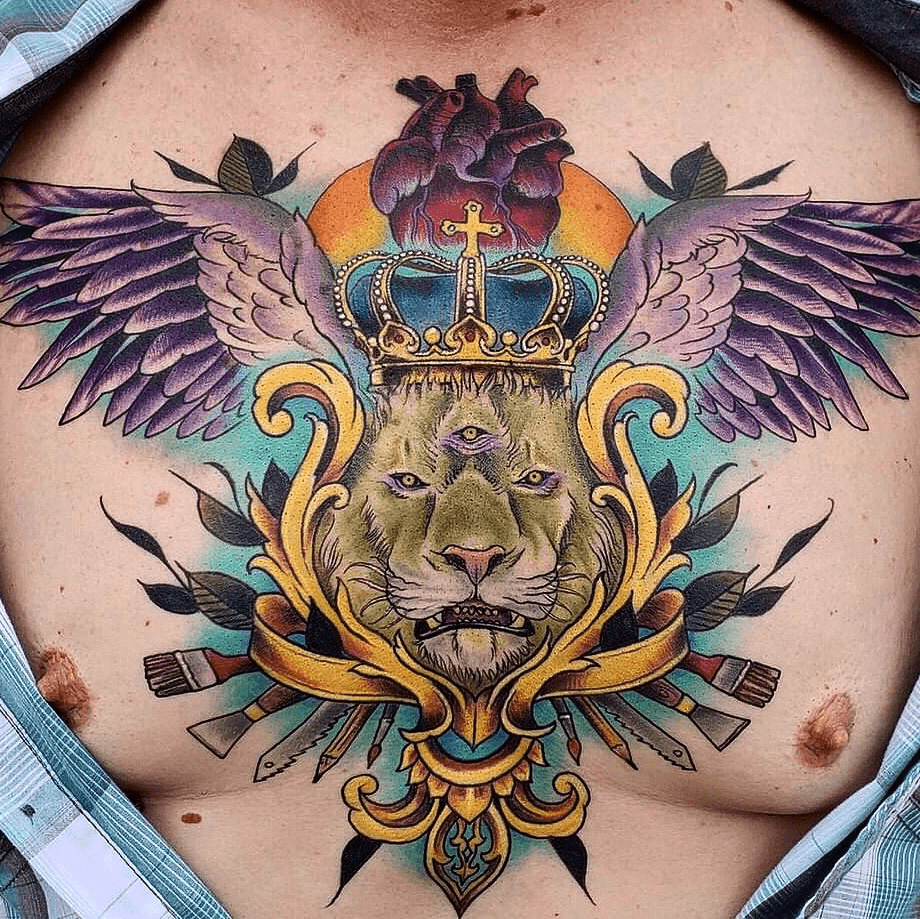 Top 73 Lion Chest Tattoo Ideas  2021 Inspiration Guide