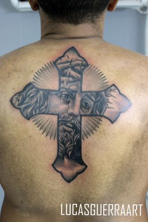 Jesus piece.---------------------------------------------------------------------#tattoo #tatuagem #tatuador #arte #tatuagemrealista #inked #blackandgrey #chicano #lettering #blackangreytattoo #realismtattoo #saopaulo #tatuagemrealismo #lucasguerraart #lucasguerratattoo---------------------------------------------------------------------