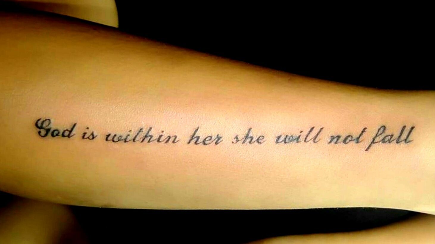 Tattoo uploaded by mon herrera • God is within her she will not fall • 897716 • Tattoodo