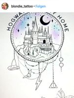 #illustration #hogwarts #harrypotter #harrypottertattoo #potterheads #dotwork #sketchstyle #design #geometric #dream #castle #hptattoo #magic from blondie_tattoo on #instagram #instatattoo #fantasy #linework 