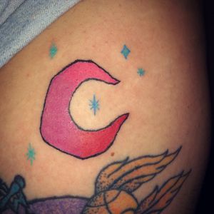 Moon tradicional tattoo