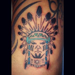 Apache pielroja tattoo american tradicional