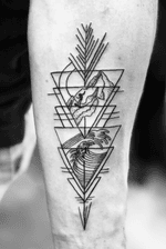 Geometric tattoo black work