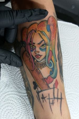 Harley Quinn #harleyquinntattoo #tattoo #fullcolortattoo #puravida 