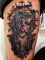 Tattoo by Krystal / #neotradi#neotraditional#newschool#bat#girl#txttoo 