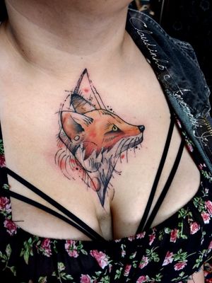Raposinha ♥️#tattoo #tatuagem #fox #raposa #sketch #aquarela #watercolor #art #arte #desenho #color #fineline #nerd #geek #ink #tattoodobr