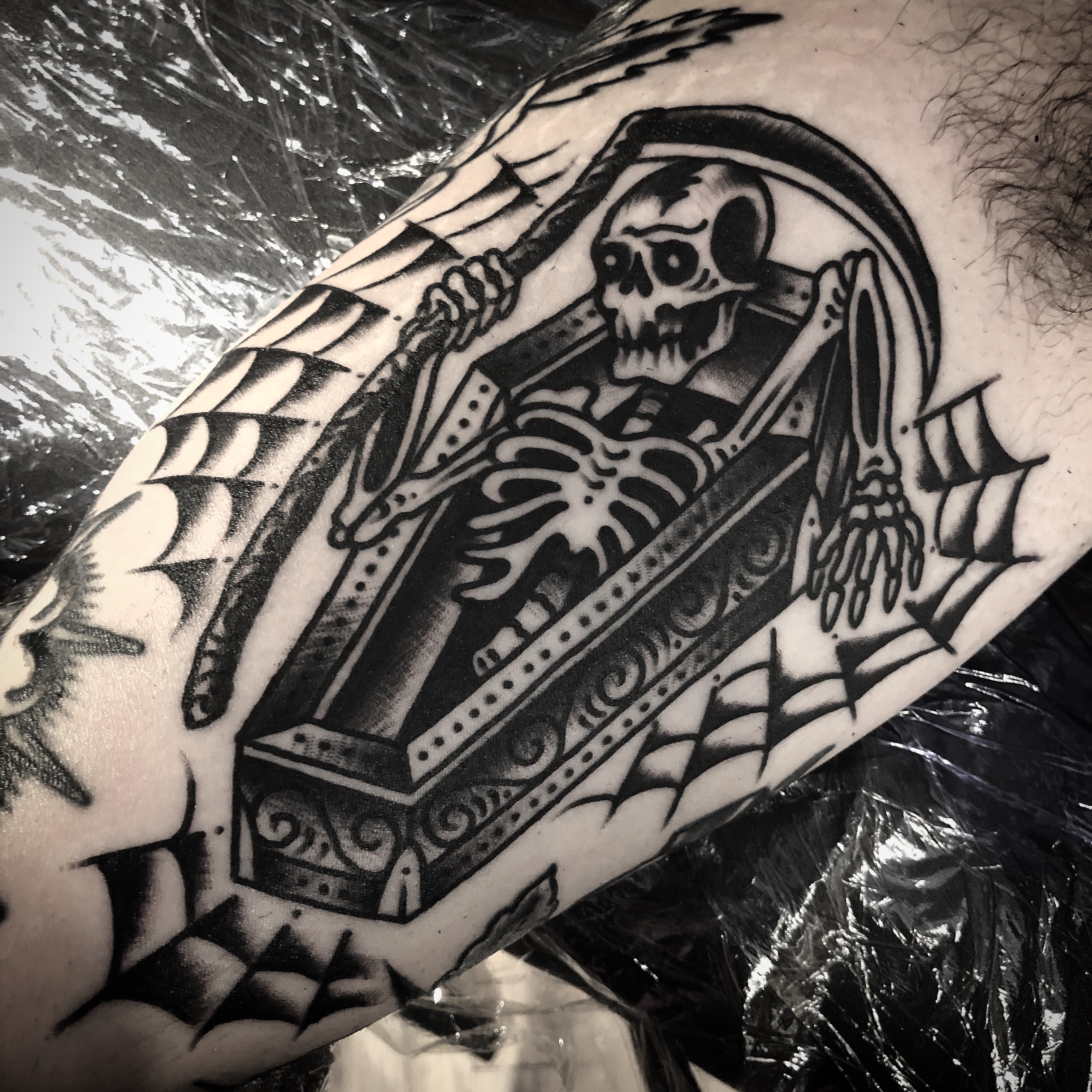 American traditional Grim Reaper by Travis at Inksmith  Rogers  Jacksonville FL  rtattoos