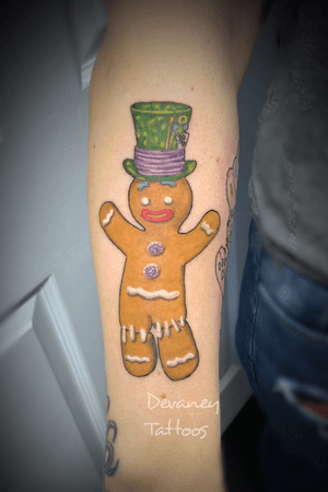 Had so much fun making this :) have you seen the muffin man ? #tattooartist #Tattoodo #devaneytattoos #colourtattoo 