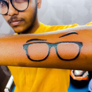 Goggle/ specs tattoo
