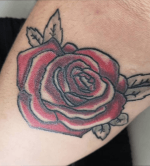 Healed rose tattoo #rose #rosetattoo #eternalink #cheyennetattooequipment #tattoo #harrzink #torontotattoos 