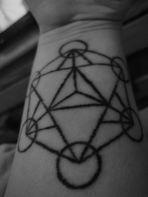 Sacred geometry. Hand poked tattoo. 