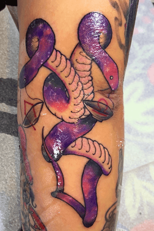 #snake #snaketattoo #space #spacetattoo #libra #libratattoo #color #armtattoo #tattooartist  #constellation #constellationtattoo #korea #seoul #tattoo #neotraditional #traditional #newschool #oldschool #today #daily 