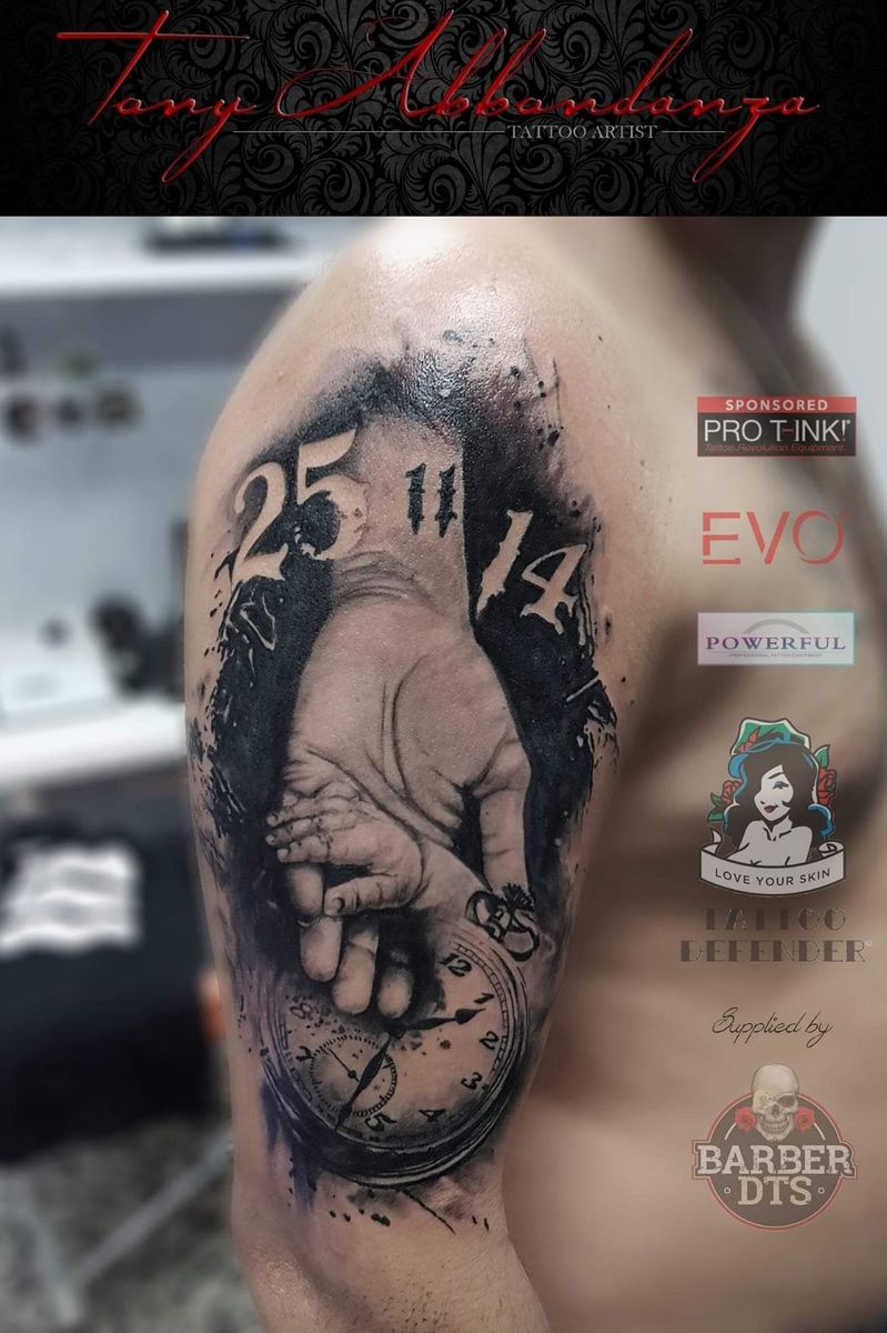 Tattoo uploaded by Tony Abbondanza • Father and Son hands • 900222
