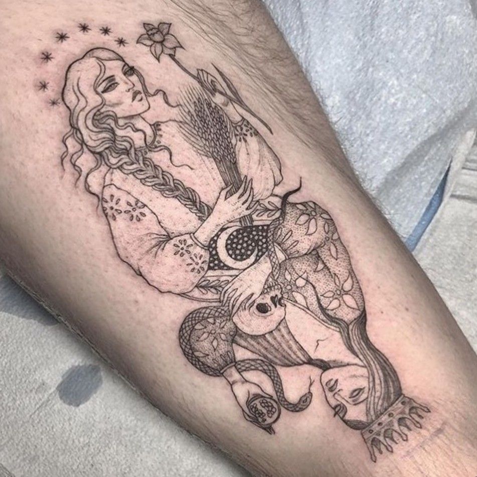 Persephone and Hades tattoo  Greek tattoos Tattoos Pomegranate tattoo
