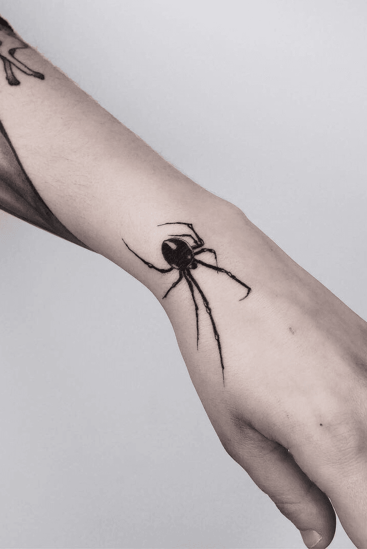 Spider Free To Use Clip Art  Black Widow Tattoo Finger HD Png Download   Transparent Png Image  PNGitem