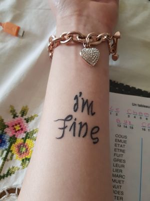 My first tattoo since 27th November 2018 ❤So proud of this ❤❤ I'm fine - save me ❤❤Soon, a second tattoo in my skin , my origin Italian 😍😍🇮🇹🇮🇹🇮🇹