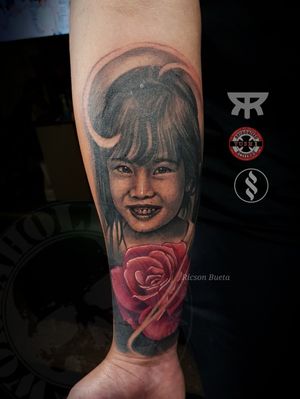 WORKAHOLINKS TATTOOUnit 6 Anonas Complex Anonas Rd. Q. C.For inquiries pm or txt to 09173580265.Portrait of his daughter.  Guys i will be in singapore on April. See you there.Supplies from #tattoosupershop #metallicagun.Thanks to #kushsmokewear.Inks from#RadiantColorsInk#RADIANTCOLORSINK#RadiantColorsCrew#MyFavoriteWhite#tattooartmagazine #tattoomagazine #inkmaster #inkmag #inkmagazine#HelloDarknessMyOldFriend #RadiantRealBlack #MyFavoriteBlack#originaldesign #tattooartistinqc #tattooartistinmanila #tattooshopinquezoncity #tattooshopinqc #tattooshopinmanilaGood afternoon. 