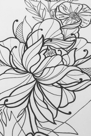 Floral design for my guest spot at Dr Morse Tattoo. #floral #flower #botanical #illustration #design 