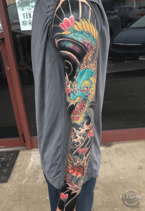 First sleeve complete! Thanks to the homie justin manly (End of Days, Denver, CO)