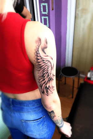 Tattoo by Nenad#tattooartist#wings#blackandgrey 